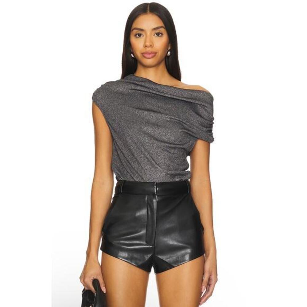 LNA Caliste Lurex Rib Top medium